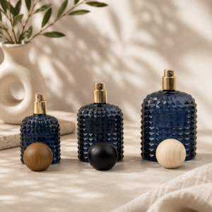 Navy Blue Glass Perfume Atomizer